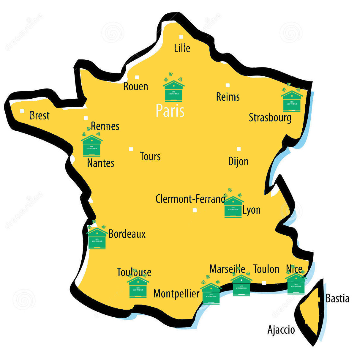 carte-stylisée-de-la-france-24643506